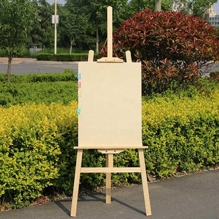 Premium Wooden Easel Stand for Canvas Painting - 5 Feet with Angle and Height Adjustment for Painting & Display | Easel Stand for Artists, Photos, Card, Wedding Decoration