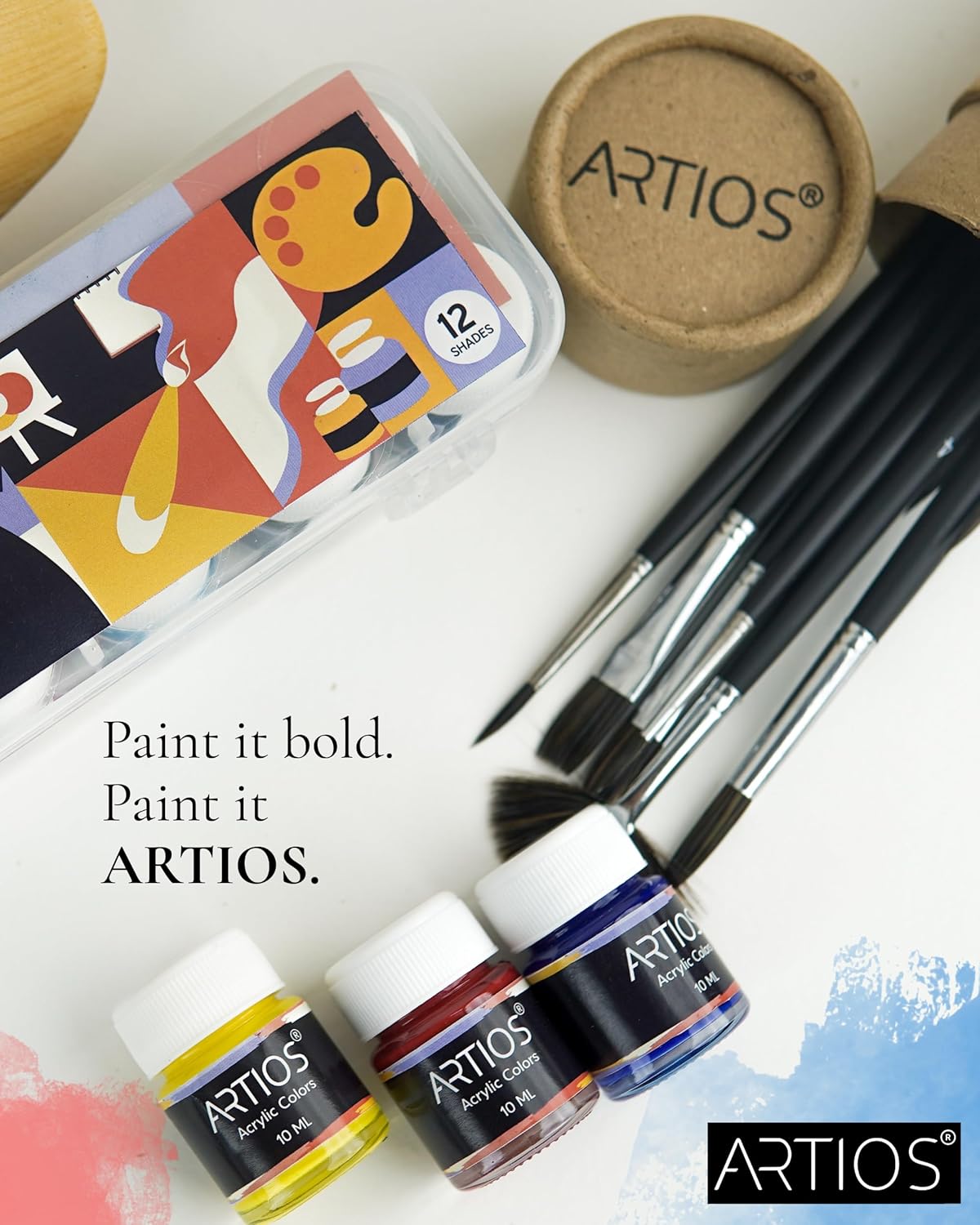 Painting Kit for Artists - 121pcs Painting Set for Adults and Kids with Paint Brush Set, Acrylic Paints, Mixed Media Papers, Watercolor Papers, Canvas Boards, Easels & Wooden Palette