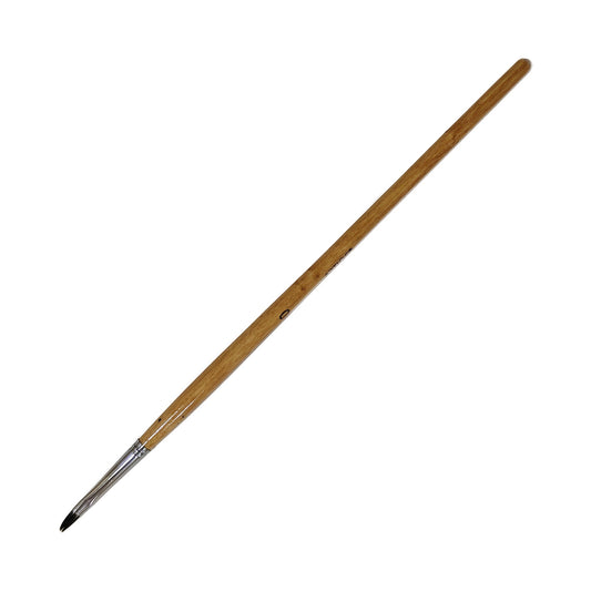 ARTIOS Flat Paint Brush Size 0 - single brush, natural wooden handle, on white background