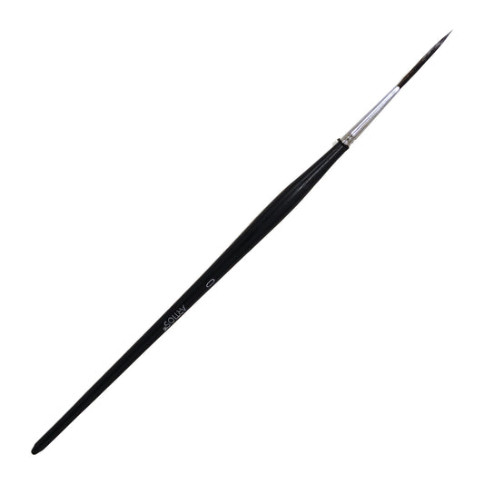 ARTIOS Liner Paint Brush Size 0 - single brush, matte black handle, on white background