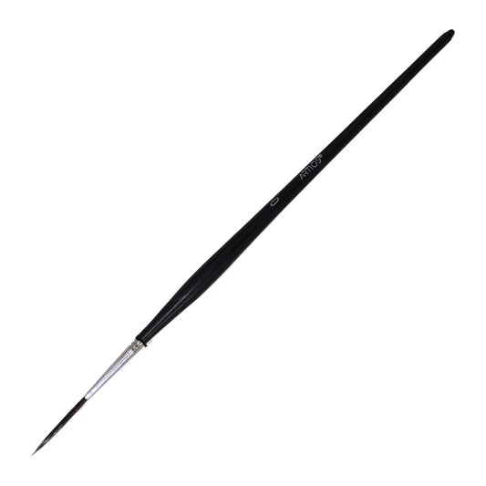 ARTIOS Liner Paint Brush Size 0 - single brush, matte black handle, on white background
