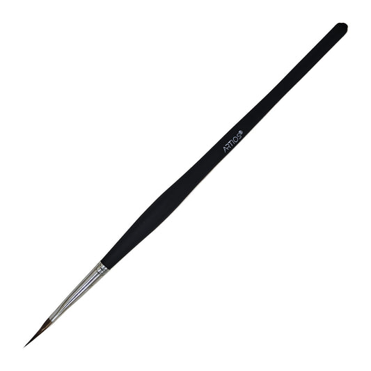ARTIOS Petal Paint Brush Size 0 - single brush, matte black handle, on white background