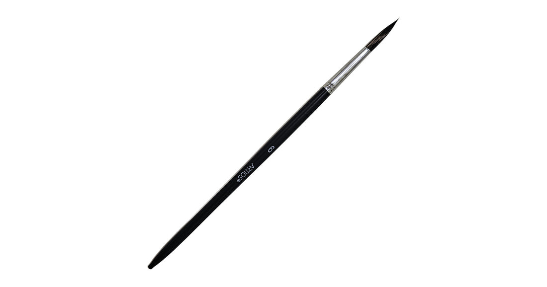 ARTIOS round paint brush with a black handle