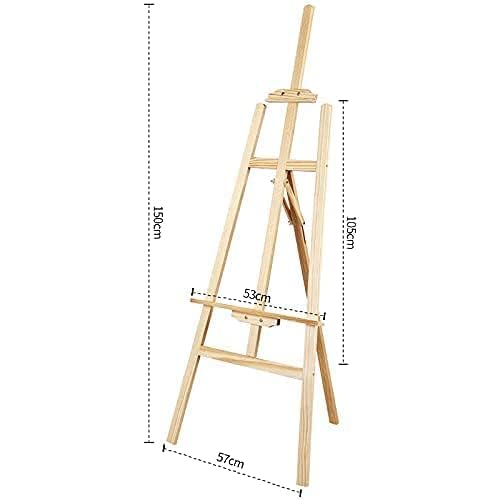 Premium Wooden Easel Stand for Canvas Painting - 5 Feet with Angle and Height Adjustment for Painting & Display | Easel Stand for Artists, Photos, Card, Wedding Decoration