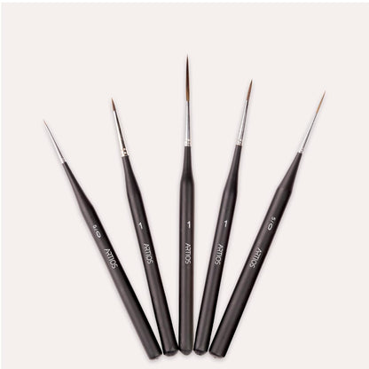 Miniature Liner Set of 5 Paint Brushes