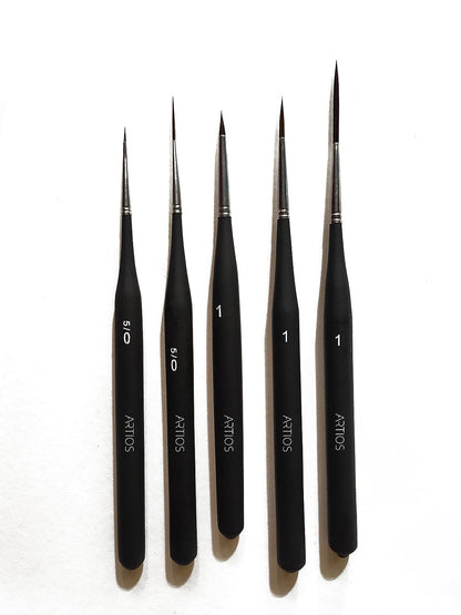 Miniature Liner Set of 5 Paint Brushes