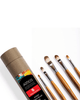 ARTIOS Filbert Paint Brush - handmade synthetic bristles, oval tip, wooden handle