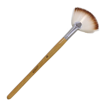ARTIOS Fan Paint Brush Size 10 - single brush, natural wooden handle, on white background