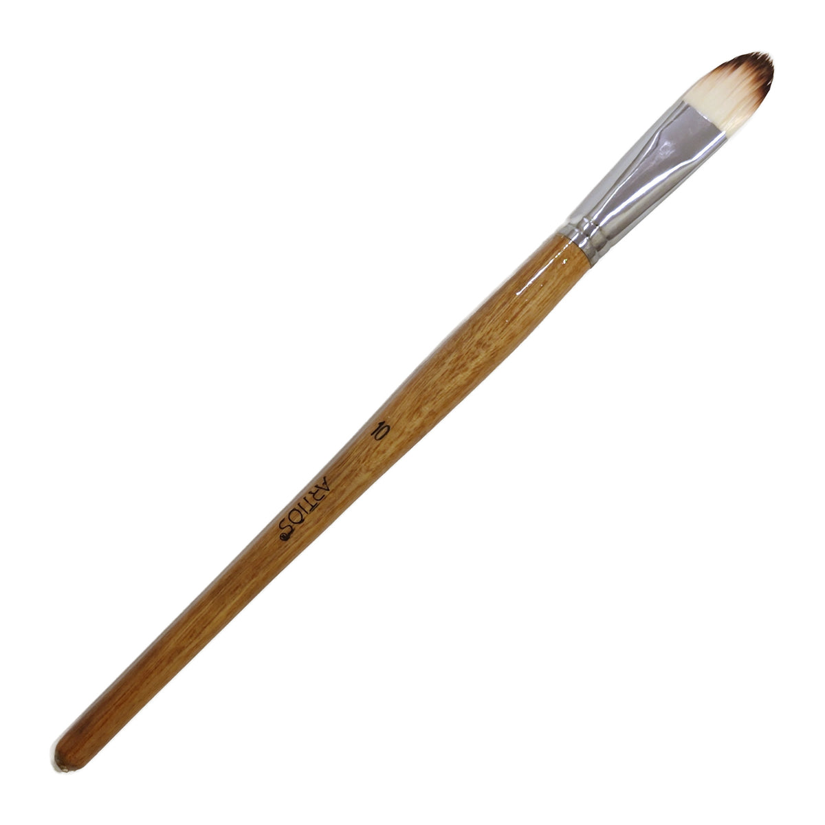 ARTIOS Filbert Paint Brush Size 10 - single brush, natural wooden handle, on white background