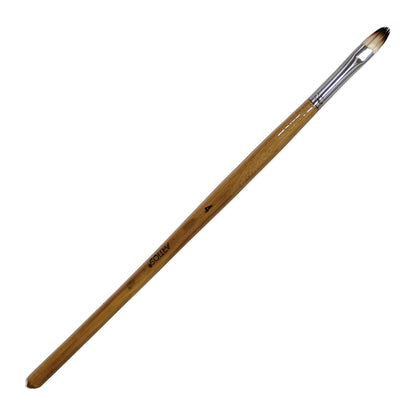 ARTIOS Filbert Paint Brush Size 4 - single brush, natural wooden handle, on white background
