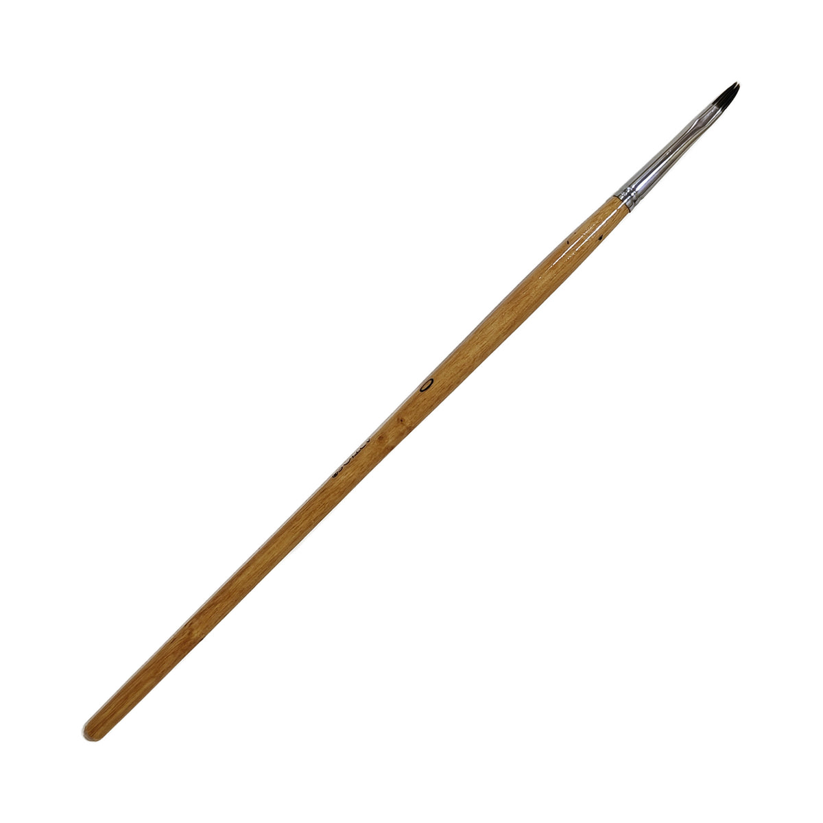 ARTIOS Flat Paint Brush Size 0 - single brush, natural wooden handle, on white background