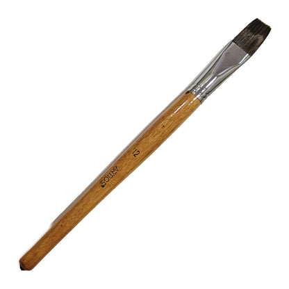 ARTIOS Flat Paint Brush Size 12 - single brush, natural wooden handle, on white background