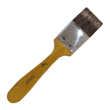 ARTIOS Flat Wash Paint Brush Size 1.5" - single brush, natural wooden handle, on white background