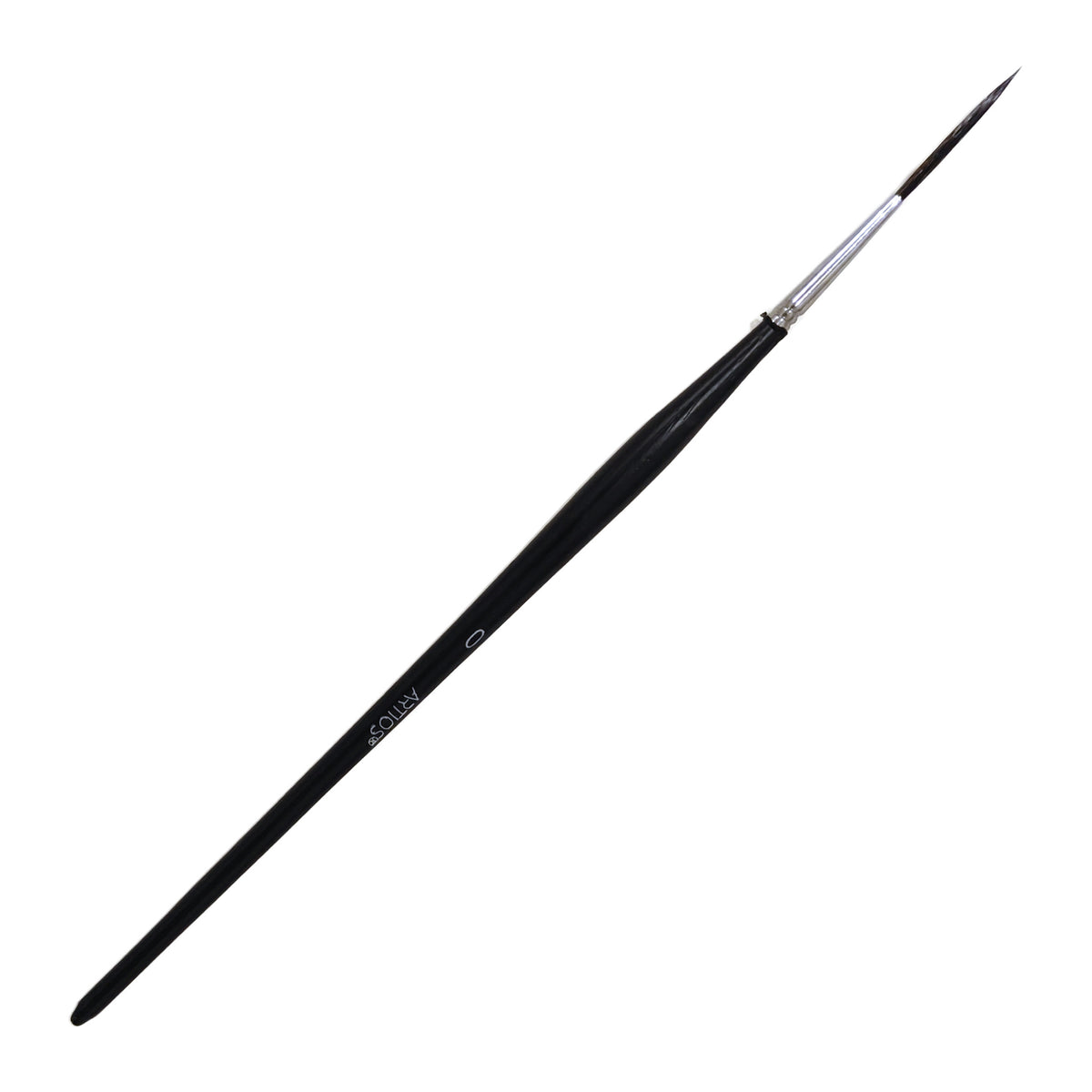 ARTIOS Liner Paint Brush Size 0 - single brush, matte black handle, on white background