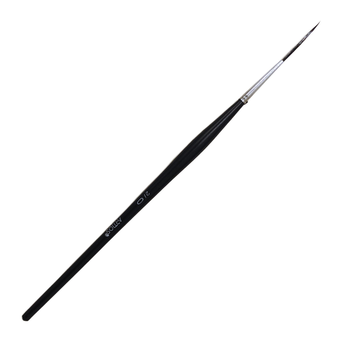 ARTIOS Liner Paint Brush Size 2/0 - single brush, matte black handle, on white background