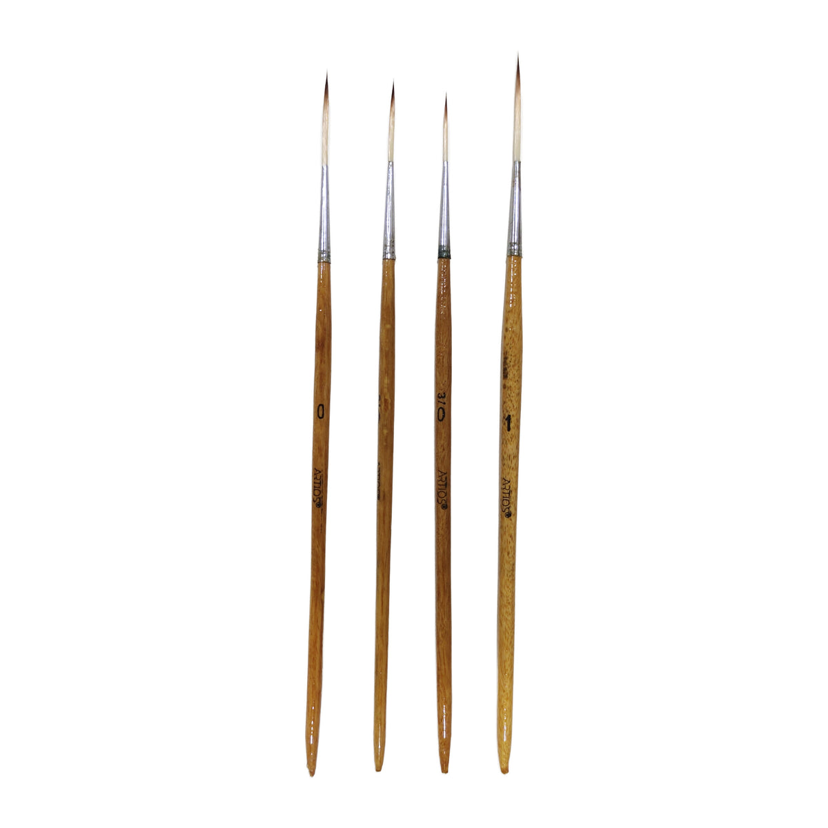 ARTIOS Liner Paint Brush range - wooden handles, sizes 3/0 to 1