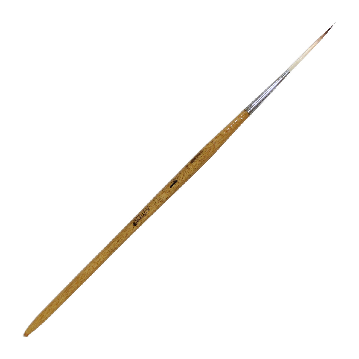 ARTIOS Liner Paint Brush Size 1 - single brush, natural wooden handle, on white background