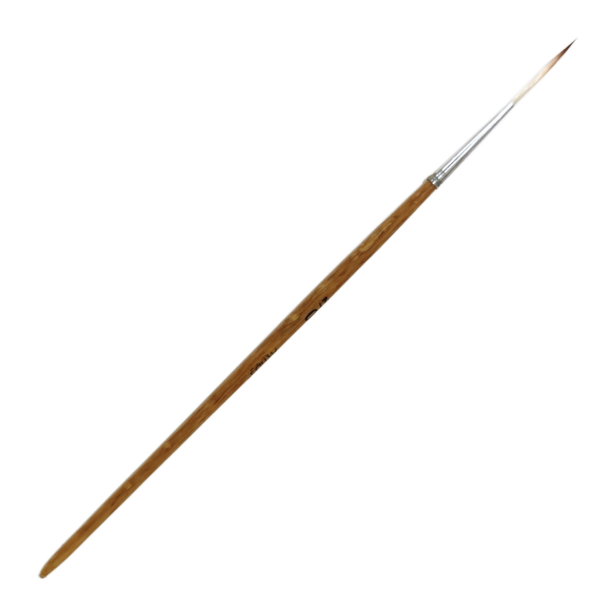 ARTIOS Liner Paint Brush Size 2/0 - single brush, natural wooden handle, on white background