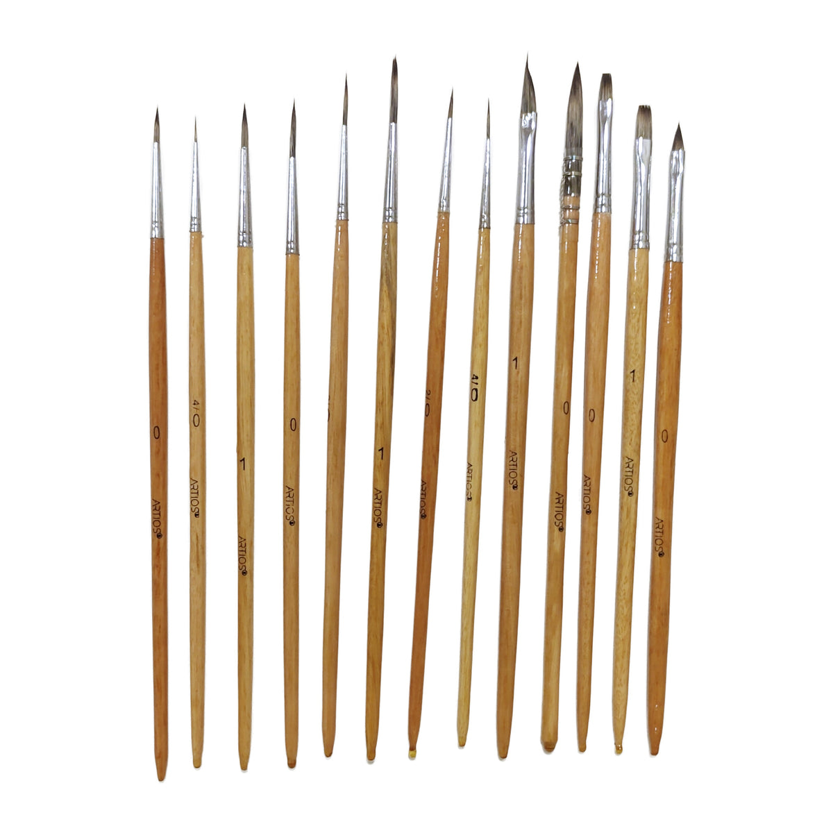 ARTIOS Miniature Detail brushes - wooden handles