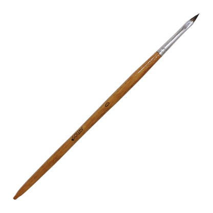 ARTIOS Miniature Cat's Tongue detail brush - single brush, wooden handle, on white background