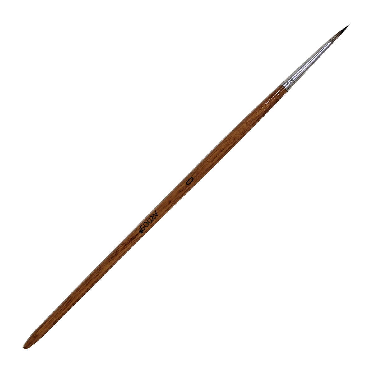 ARTIOS Miniature Dagger 0 detail brush - single brush, wooden handle, on white background