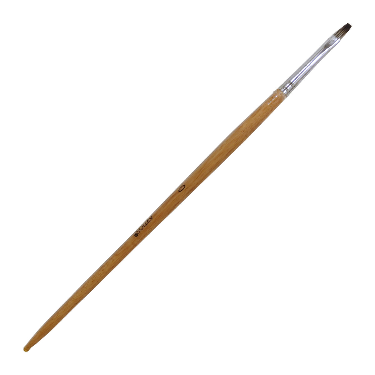 ARTIOS Miniature Flat 0 detail brush - single brush, wooden handle, on white background