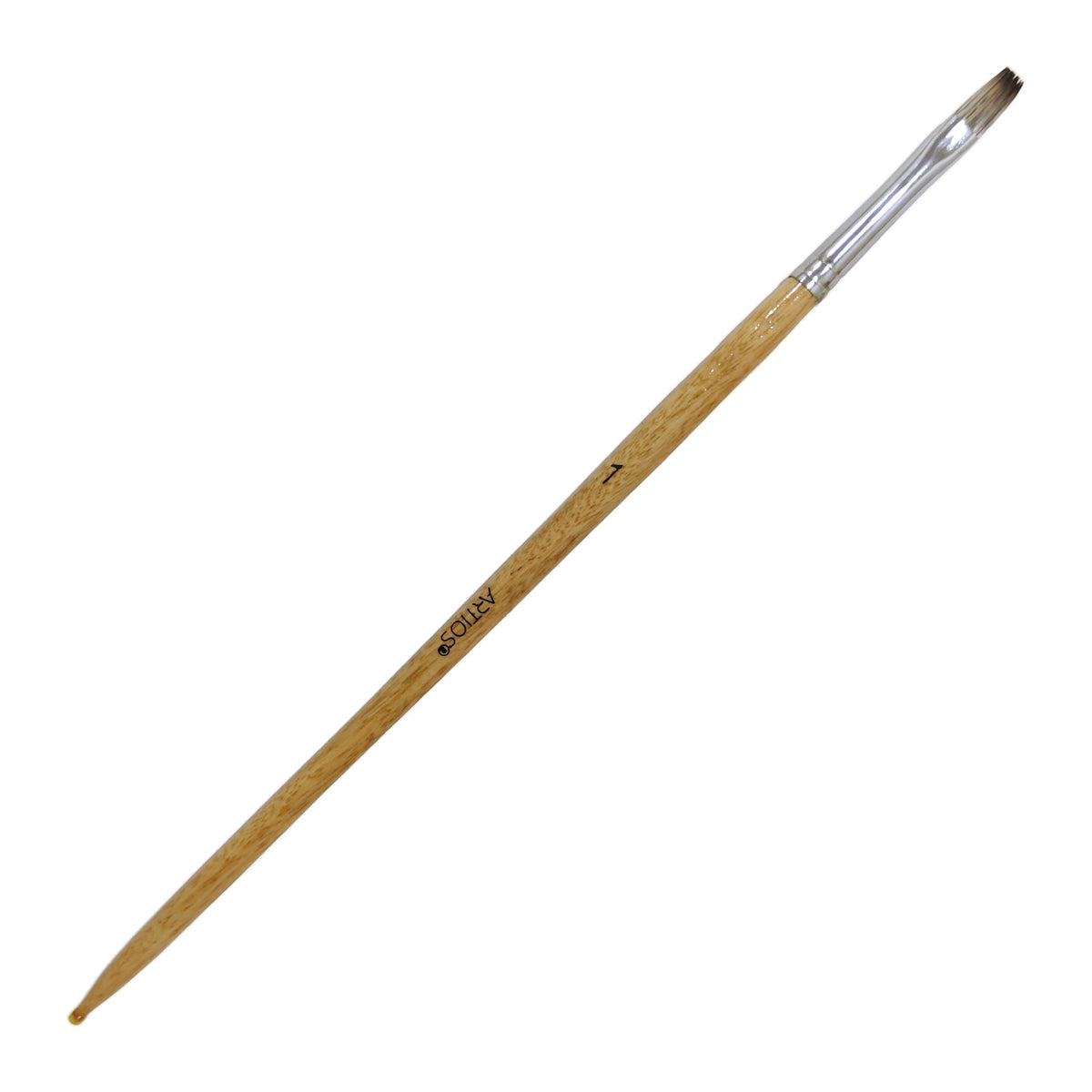 ARTIOS Miniature Flat 1 detail brush - single brush, wooden handle, on white background