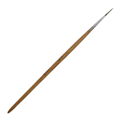 ARTIOS Miniature Round 2/0 detail brush - single brush, wooden handle, on white background