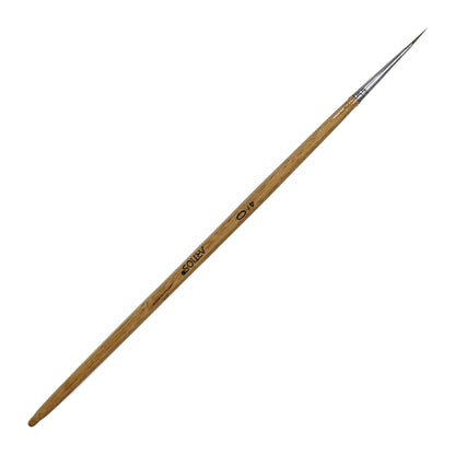 ARTIOS Miniature Round 4/0 detail brush - single brush, wooden handle, on white background