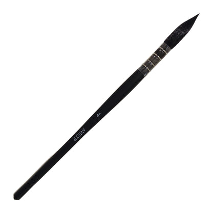 ARTIOS Mop Paint Brush Size 4 - single brush, matte black handle, on white background