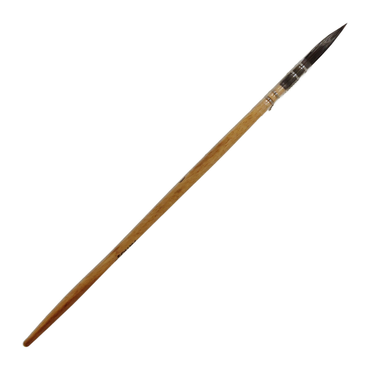 ARTIOS Mop Paint Brush Size 0 - single brush, natural wooden handle, on white background