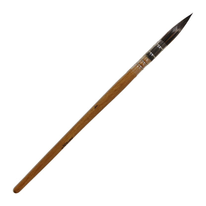 ARTIOS Mop Paint Brush Size 4 - single brush, natural wooden handle, on white background