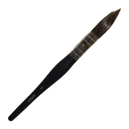 ARTIOS Mop Paint Brush Size 12 - large mop, matte black handle, on white background