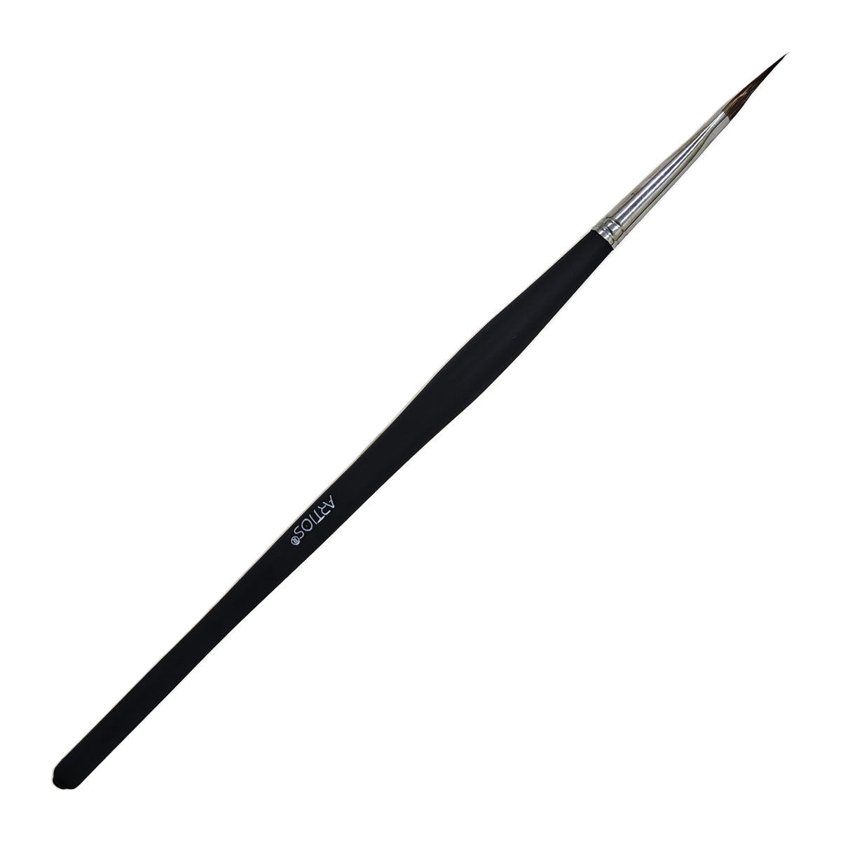 ARTIOS Petal Paint Brush Size 0 - single brush, matte black handle, on white background