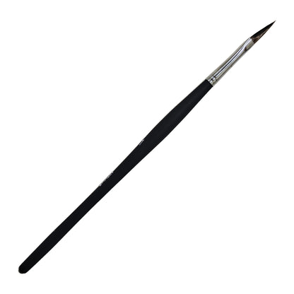 ARTIOS Petal Paint Brush Size 1 - single brush, matte black handle, on white background