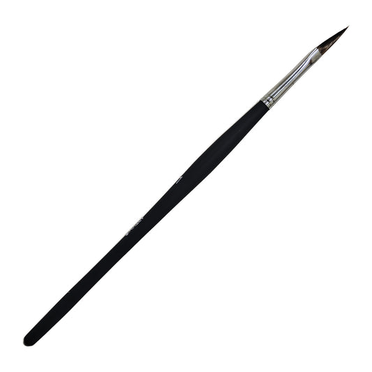 ARTIOS Petal Paint Brush Size 1 - single brush, matte black handle, on white background