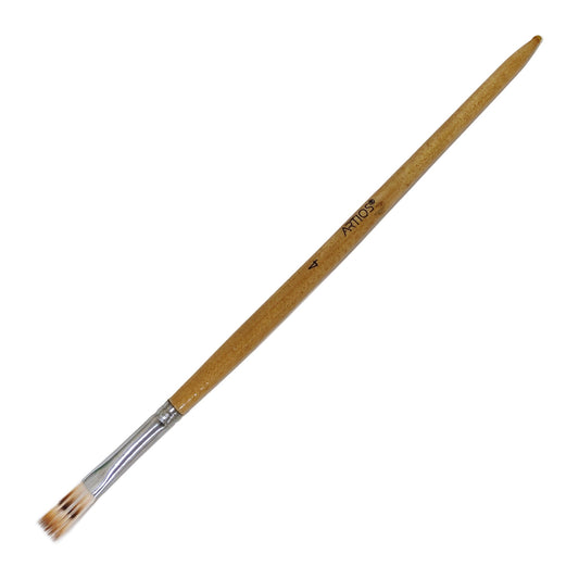 ARTIOS Grass Rake Brush Size 4 - single brush, natural wooden handle, on white background