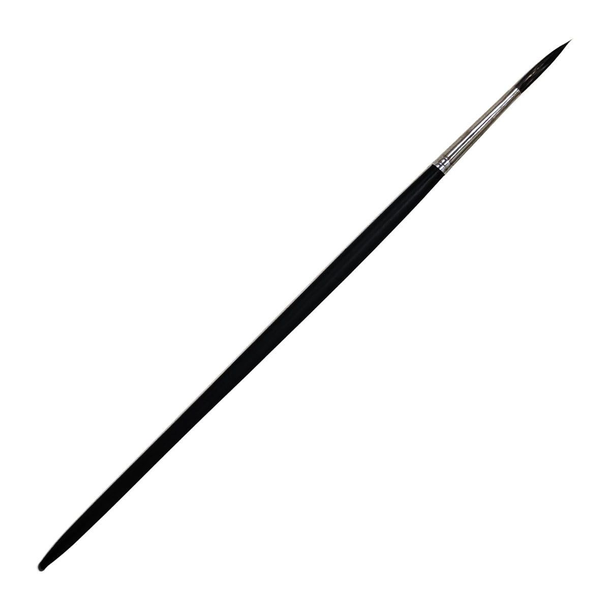 ARTIOS Round Paint Brush Size 2 - single brush, matte black handle, on white background