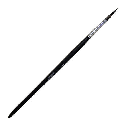 ARTIOS Round Paint Brush Size 4 - single brush, matte black handle, on white background