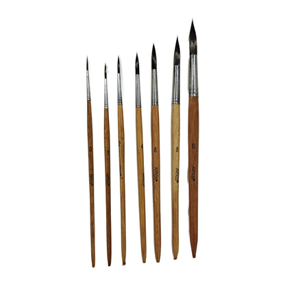 ARTIOS Round Paint Brush range - wooden handles, sizes 0 to 10