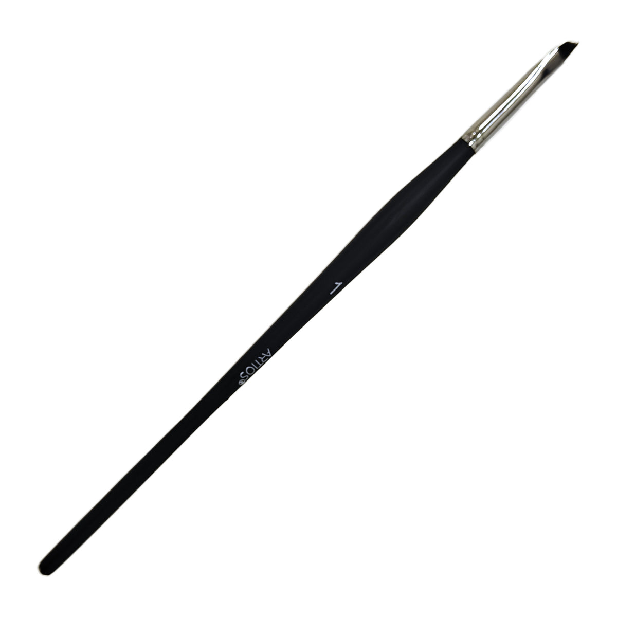 ARTIOS Angular 1 detail brush - single brush, matte black handle, on white background