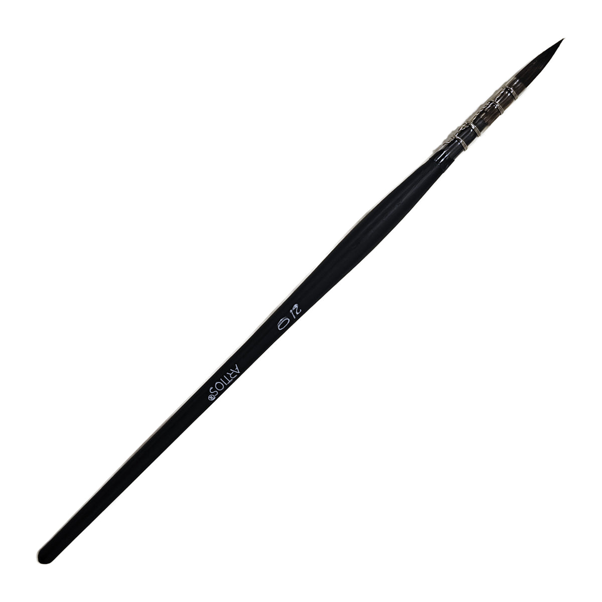 ARTIOS Mop 2/0 detail brush - single brush, matte black handle, on white background