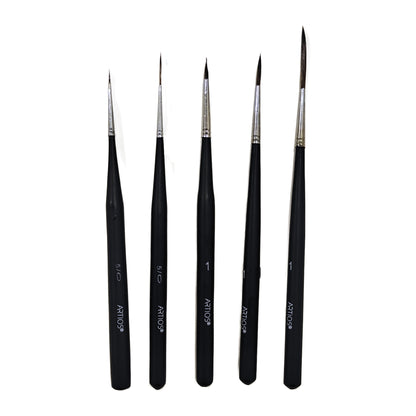 ARTIOS Ultra-Fine Liner & Detailer brushes - matte black handles