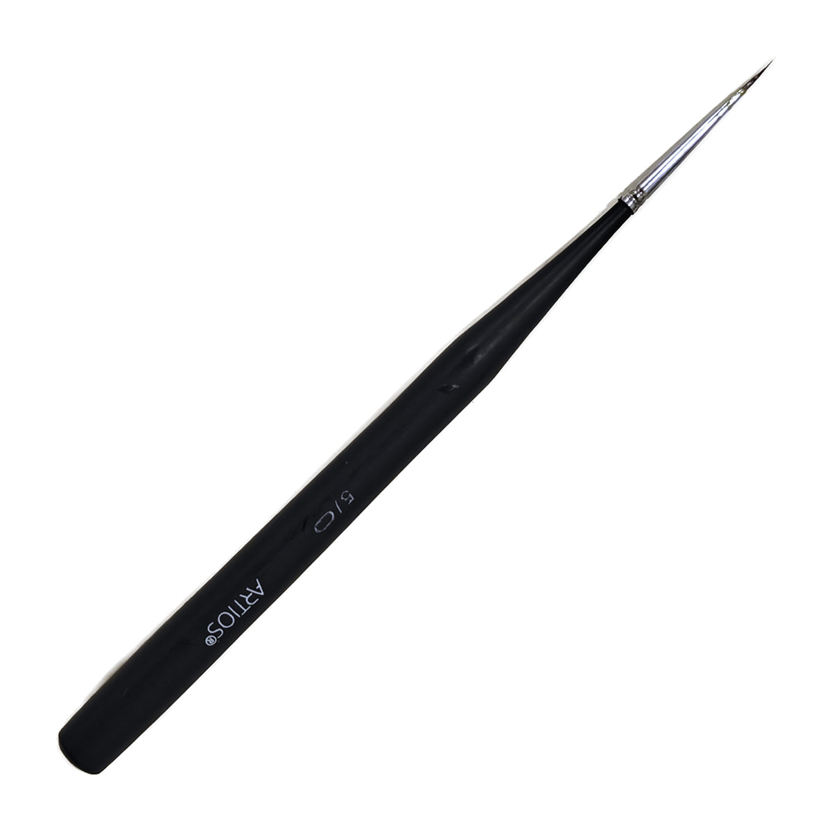 ARTIOS Ultra-Fine Detailer 5/0 brush - single brush, matte black handle, on white background