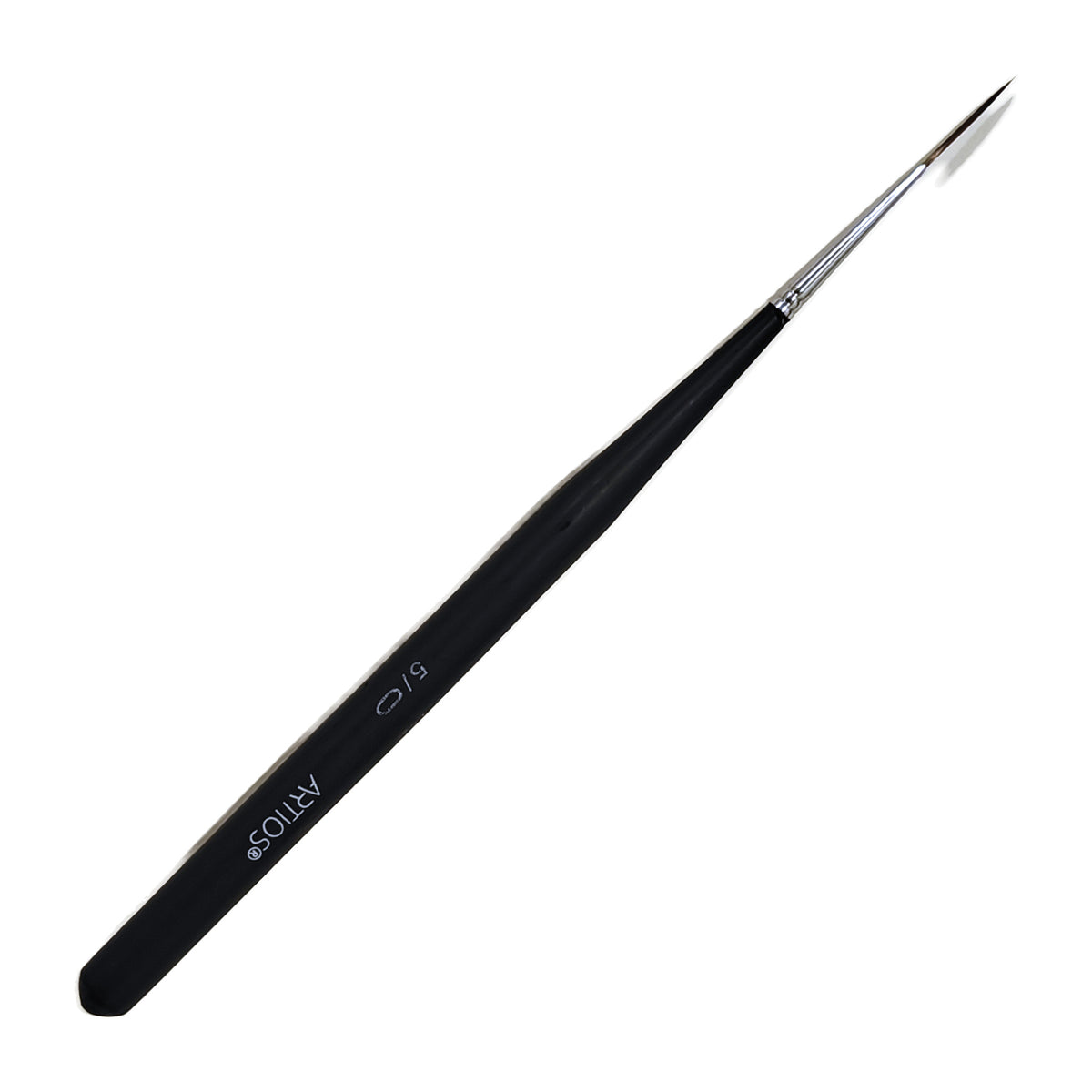 ARTIOS Ultra-Fine Liner 5/0 brush - single brush, matte black handle, on white background