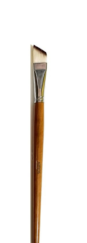 ARTIOS Angular Paint Brush Size 10 - largest angled bristle tip, wooden handle, handmade