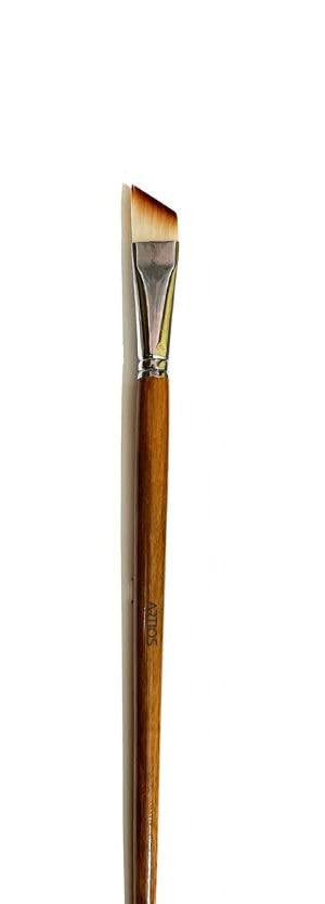 ARTIOS Angular Paint Brush Size 8 - large angled bristle tip, wooden handle, handmade