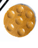 ARTIOS Wooden Mini Painting Palette - round shape with 7 paint wells, lightweight wood for acrylic, oil and gouache mixing