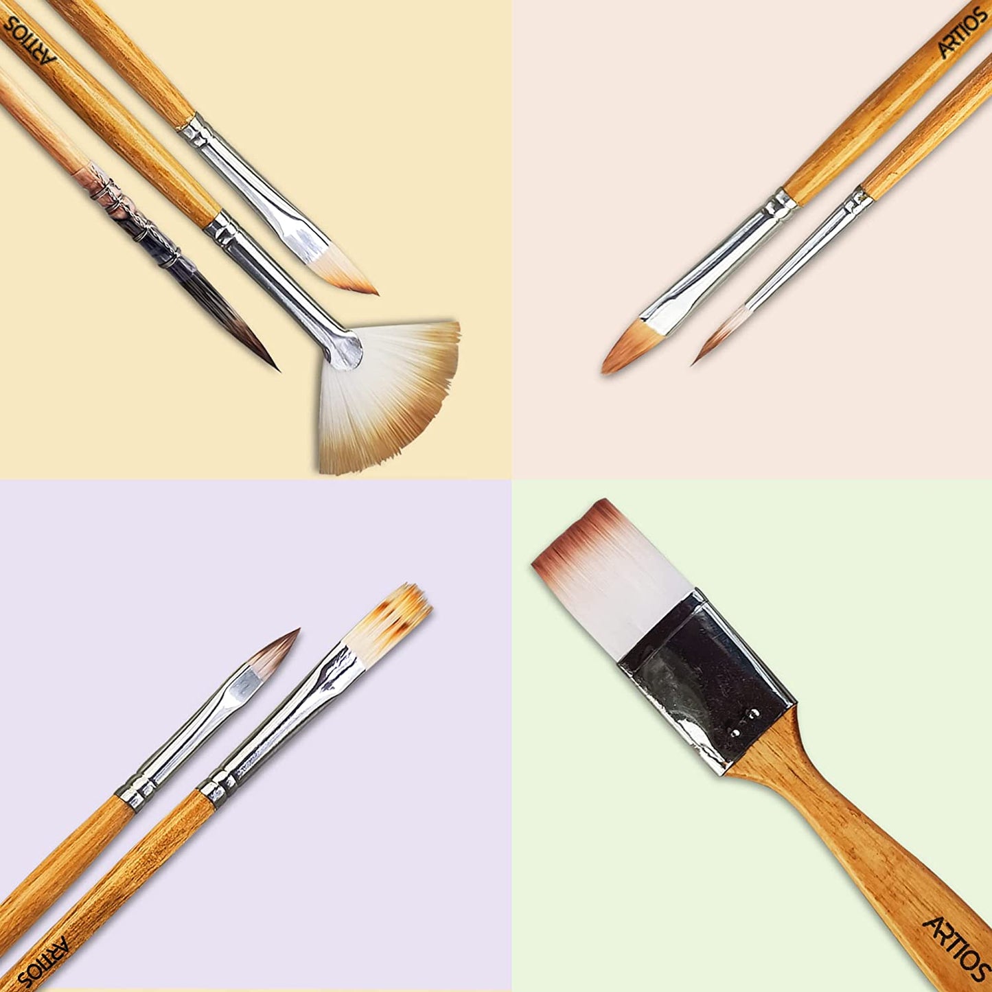 Mixed Set of 8 Paint brushes