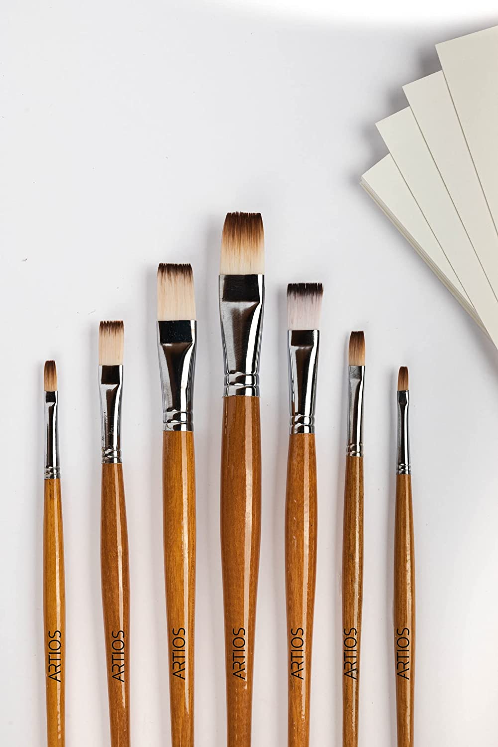 Flat Set of 7 Paint Brushes